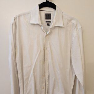 Calvin Klein Men's White Slim Fit Dress Shirt - Good Condition